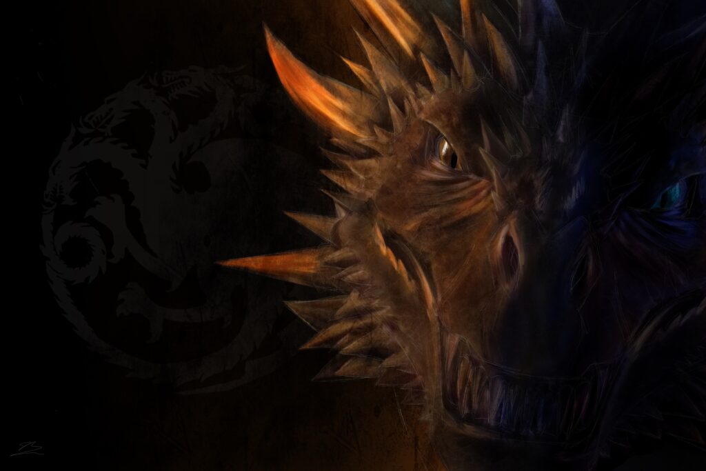 Crealab - Peinture Film et série GOT Drogon vs Viserion - Jocelyn Bouget