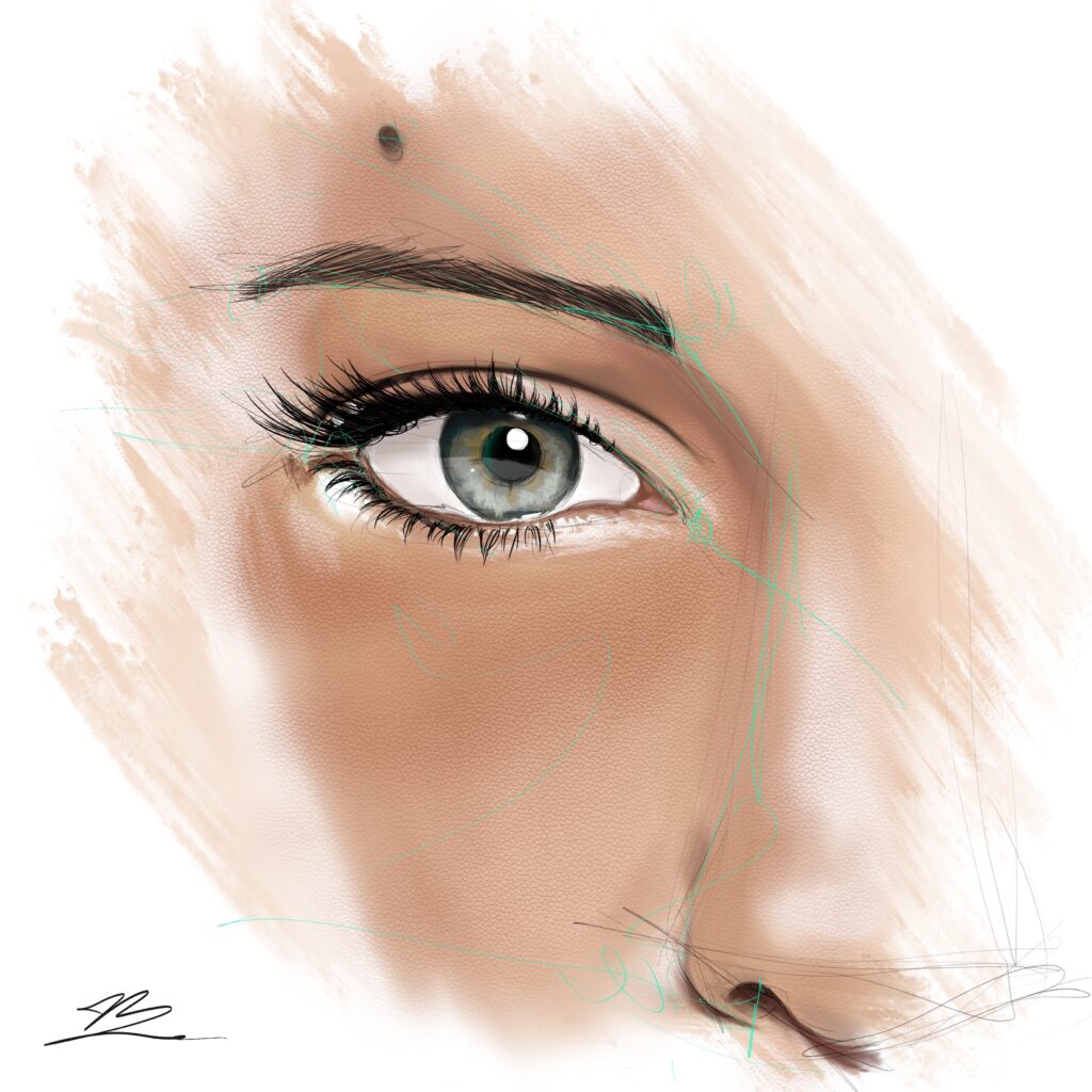 Crealab - Peinture Portrait serie Eyes - Jocelyn Bouget