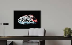 Crealab - Peinture Film et série faucon millenium - Jocelyn Bouget