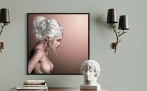 Crealab - Peinture Portrait Cortigiana - Jocelyn Bouget