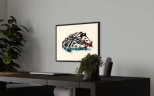 Crealab - Peinture Film et série faucon millenium - Jocelyn Bouget